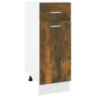 Armoire de plancher à tiroir chêne fumé 30x46x81,5 cm