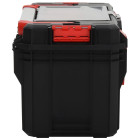 Boîte à outils noir et rouge 65x28x31,5 cm