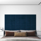 Panneaux muraux 12 pcs 30x15 cm velours 0,54 m² - Couleur au choix