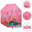 Tente de jeu pour enfants avec 250 balles rose 69x94x104 cm