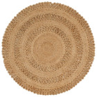 Tapis jute tressé à la main 120 cm rond