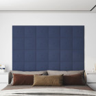 Panneaux muraux 12 pcs 30x30 cm tissu 1,08 m² - Couleur au choix