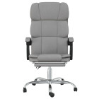 Fauteuil inclinable de bureau gris clair tissu