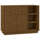 Buffet marron miel 98,5x40x75 cm bois massif de pin