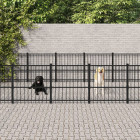 Chenil d'extérieur pour chiens acier 25,4 m²