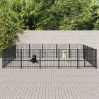 Chenil d'extérieur pour chiens acier 23,52 m²