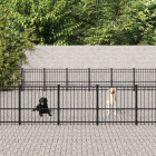 Chenil d'extérieur pour chiens acier 65,86 m²