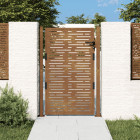 Portail de jardin 105x130 cm acier corten conception de carré