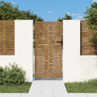 Portail de jardin 85x175 cm acier corten conception de carré
