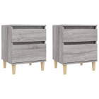 Tables de chevet 2 pcs sonoma gris 40x35x50 cm