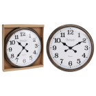 Horloge murale london blanc et marron