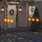 Lumières de Noël avec piquets 3 pcs LED pliable 35 cm - Couleur au choix