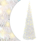  Sapin de Noël artificiel escamotable 200 LED blanc 210 cm