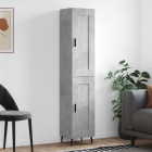 Buffet haut gris béton 34,5x34x180 cm bois d'ingénierie