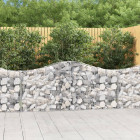 Paniers à gabions arqués 14 pcs 200x30x80/100 cm fer galvanisé