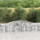 Paniers à gabions arqués 9 pcs 400x30x60/80 cm fer galvanisé