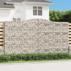 Paniers à gabions arqués 3 pcs 400x30x220/240 cm fer galvanisé