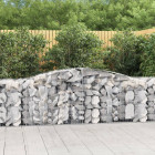 Paniers à gabions arqués 6 pcs 400x50x80/100 cm fer galvanisé