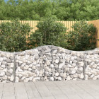 Panier de gabions arqué 200x50x80/100 cm fer galvanisé