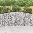 Panier de gabions arqué 400x30x100/120 cm fer galvanisé