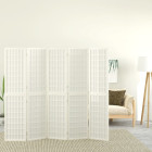 Cloison de séparation pliable 5 panneaux 200x170 cm blanc