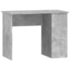 Bureau gris béton 100x55x75 cm bois d'ingénierie