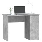 Bureau gris béton 100x55x75 cm bois d'ingénierie