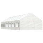 Belvédère avec toit blanc 13,38x5,88x3,75 m polyéthylène