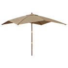 Parasol de jardin avec mât en bois 300 x 300 x 273 cm - Couleur au choix