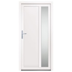Porte d'entrée blanc 98x200 cm pvc