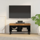 Meuble tv 85x33x43,5 cm bois massif de manguier