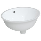 Évier de salle de bain blanc 43x35x19 cm ovale céramique