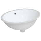 Évier de salle de bain blanc 56x41x20 cm ovale céramique