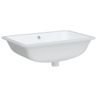 Évier de salle de bain blanc 60x40x21cm rectangulaire céramique