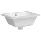Évier salle de bain blanc 39x30x18,5 cm rectangulaire céramique