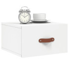 Table de chevet murale blanc 35x35x20 cm