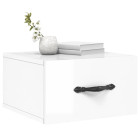 Tables de chevet murales 2 pcs blanc brillant 35x35x20 cm