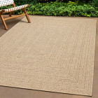 Tapis 80x150 cm aspect jute intérieur et extérieur