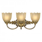 Applique isabella, laiton bruni et verre, 3 ampoules
