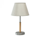 Lampe de table argentée megapolis 1 ampoule 46 cm