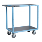 Servante mécano-soudée EVERSTEEL™ 2 plateaux tôle galva 1000 x 600 mm roues TPE 250 kg - 880702321