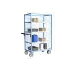 Servante grillagée 3 côtés avec 3 étagères plateau bois 1000 x 600 mm 500 kg - 880725225