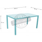 Table de jardin en aluminium sarana 150 cm