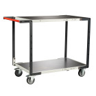 Servante montée 2 plateaux tôle 850 x 500 mm roues TPE 250 kg - 886721322