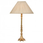 Lampe de table asquith laiton et abat-jour beige imitation soie