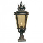 Borne baltimore, bronze et verre ambre, grande