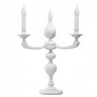 Lampe de table blanche neoclassic 3 ampoules 51 cm