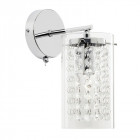 Applique alda, chrome et verre