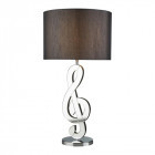 Lampe clef, chrome, avec abat-jour