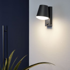 Lampe murale led à capteur d'extérieur caldiero anthracite